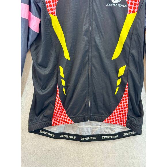 ZeroBike Large Cycling Jersey Shirt Long Sleeve Pockets Breathable Athletic - Picture 5 of 9